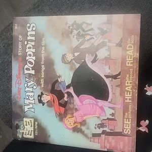 Vintage Disney book with record